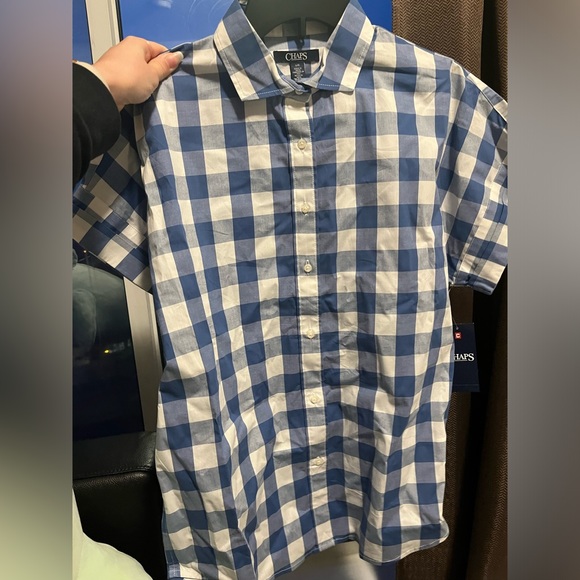 Chaps Blue and White Shirt - Picture 1 of 4